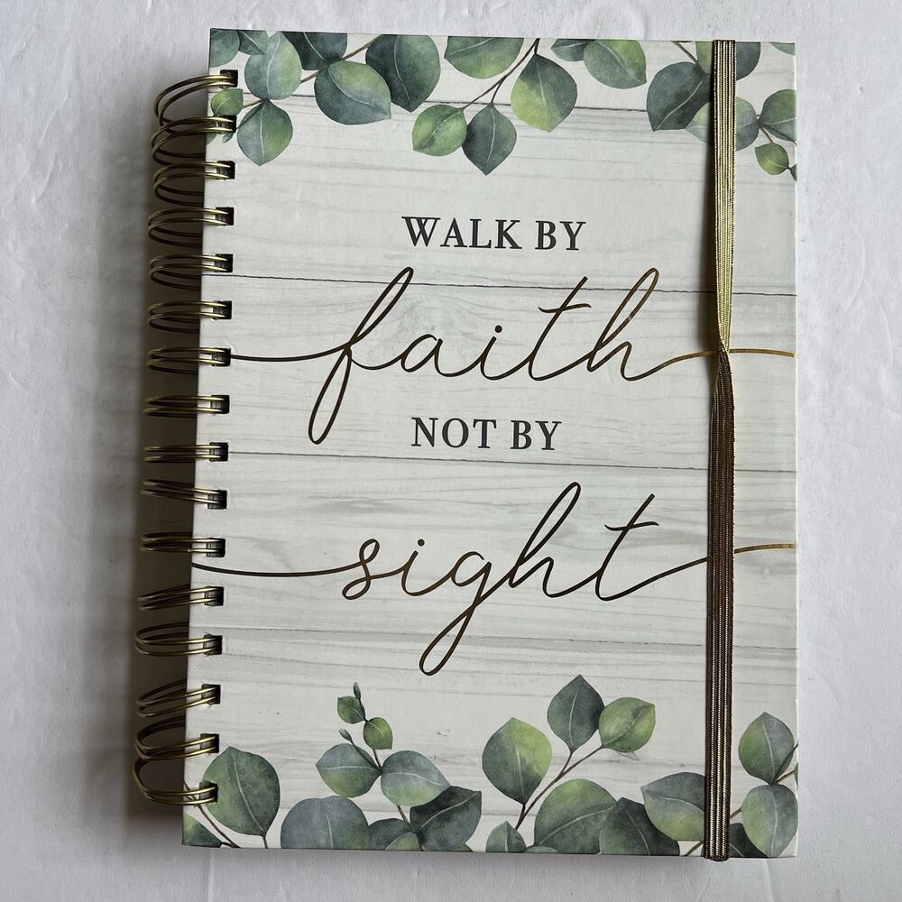 Walk By Faith Not By Sight Lined Notebook Journal Diary Spiral Bound Hardcover